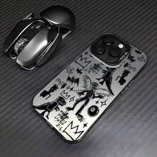 Fashion Basquiat Arts Phone Case Compatible With For Iphone 16, 15, 14, 13, 12, 11 Pro Max, X, XR, XS Max, 8, And 12 Plus, Featuring A Shockproof Matte Back. . Christmas Accessories. The Perfect Gift For Halloween, Christmas, And Thanksgiving, Suitable For Boyfriends And Girlfriends, Holiday GiftsThe Perfect Gift For Halloween, Christmas, And Thanksgiving, Suitable For Boyfriends And Girlfriends, Holiday Gifts - 混合顏色 1 - 查看 4