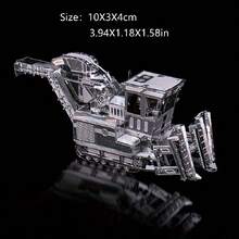 3d Metal Puzzle Assembly Model, Diy Stainless Steel Interlocking Construction Vehicle Model Set With 6 Different Vehicle Designs, Including Road Roller, Excavator, Bulldozer, And More. No Glue Needed. Ideal For Birthday Gift.,Wood Ship Model Building,Construction Set,Building Puzzles - Multicolor - View 20