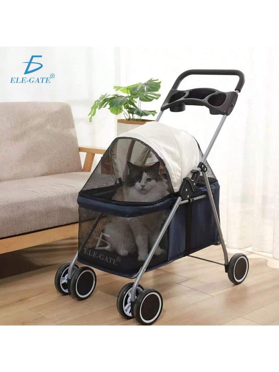 Carrrito de viaje plegable para mascotas pequeñas