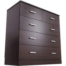 LOWYA ロウヤ チェスト タンス 箪笥 収納 大容量 おしゃれ スリム 木製 衣類収納 洋服収納 引き出し 4段 約幅60cm ホワイト - 幅59cm+ダークブラウン - チェックする 1