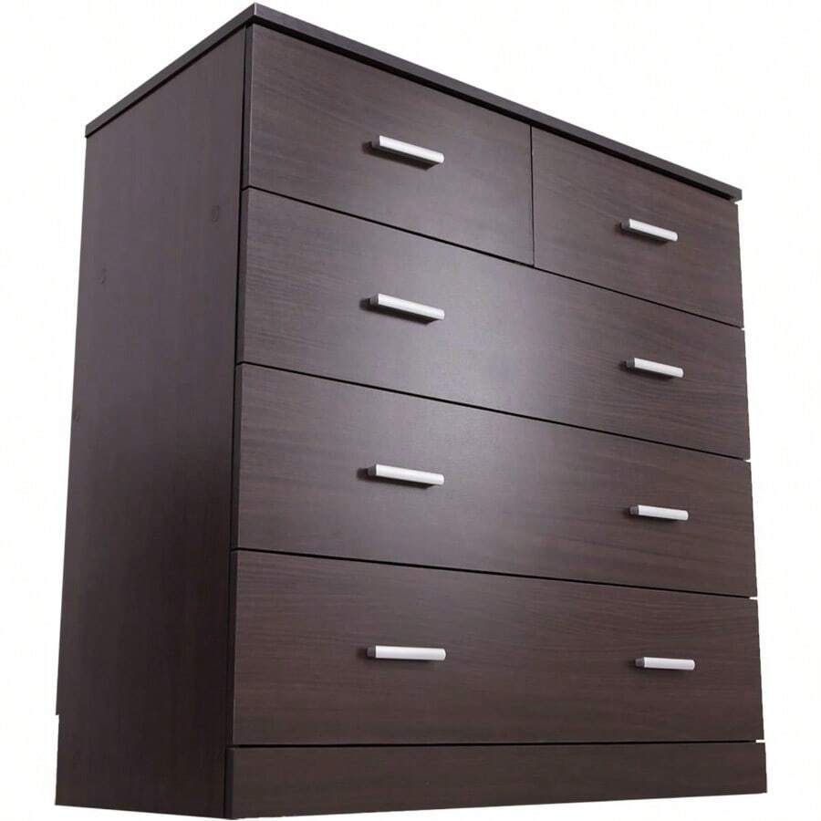 LOWYA ロウヤ チェスト タンス 箪笥 収納 大容量 おしゃれ スリム 木製 衣類収納 洋服収納 引き出し 4段 約幅60cm ホワイト - 幅59cm+ダークブラウン - チェックする 1