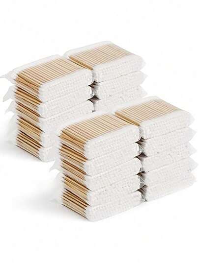 100-Pack Double-Ended Beauty Wands - Professional Ear Cleaning & Makeup Tools In One! (Individually Wrapped) - Sharp & Rounded Tips For Precision Work - Perfect For Salons, Travel & Home - Stock Up For Back-To-School, Fall & Christmas!