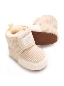 秋冬毛绒加厚婴儿靴子0-1岁婴幼儿学步鞋室内婴儿保暖靴