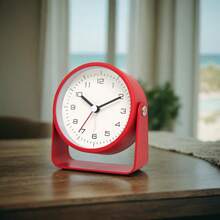 1pc Minimalist 3-Inch Metal Rotary Alarm Clock, Silent Quartz Analog Desk Digital Clock (Suitable For Living Room, Bedroom, Office Decor) Home Decor Room Decor - Multicolor - View 19
