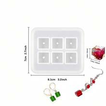 1 件树脂珠宝硅胶模具、水晶环氧树脂珠模具、圆形、菱形、方形、椭圆形、矩形、手链串珠环氧树脂硅胶模具、孔宝石首饰制作环氧树脂模具、适用于耳环、吊坠、手链和项链 - 白色 - 查看 18
