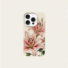 1 chiếc ốp lưng điện thoại bằng chất liệu TPU, họa tiết hoa ly hồng lãng mạn, thanh lịch, tương thích với iPhone/Redmi, phiên bản quốc tế, không phải phiên bản nội địa. - trắng - Xem 5