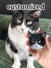 Custom Cat Keychain, Pet Portrait Keychain, Personalized Pet Photo Keychain, Cat Memorial Gift, Holiday Gift For Pet Lovers, Dog Keychain