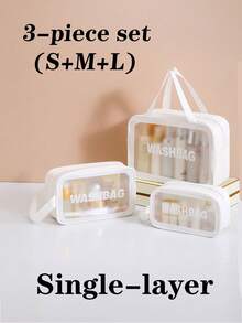 4pcs/Set Travel Organizer Bag, Cosmetic Bag, Waterproof Toiletry Bag, Makeup Brush Holder Bag, Hanging Toiletry Bag Summer Travel, Vacation Home Bathroom Decor Holiday Makeup Organizer Bathroom Accessories - Multicolor - View 11