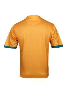 SURUIDA 1pc Australia Men's Soccer Jersey, Digital Printing Yellow Sports Shirt, Comfortable Sportswear T-Shirt Suitable For Team Matches