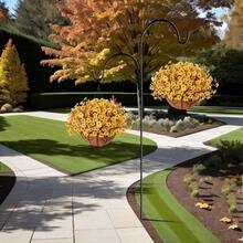 10pcs Fall Flowers Artificial For Decoration, Artificial Fall Mums Flowers For Outdoors, Fake Flowers Daisy Eucalyptus Realistic  For Garden Patio Porch Home Decor