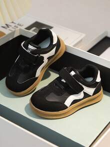 1 par de zapatillas deportivas casuales clásicas de suela de goma con diseño de gancho y bucle antideslizante y suave, de estilo unisex, adecuadas para el otoño