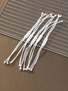 5pcs/set Coffee Brown Adjustable Braided Cord Diy Handmade Jewelry Making Accessory - Coffee Brown - View 5