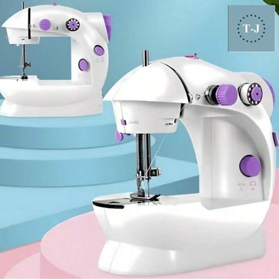 Máquina de coser doméstica pequeña de escritorio totalmente automática eléctrica mini micro máquina de coser de mano para ropa - Multicolor - Ver 1