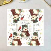20pcs Christmas Theme Party Napkins, 2-Ply Disposable Paper Napkins, Suitable For Christmas, New Year Party Decoration, Holiday Decor, Tabletop Decor, Restaurant Decor, Wedding And Festival Use - Multicolor - View 4