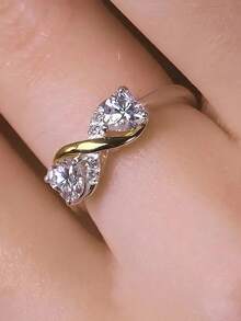 1 PC Charme S925 Sterling Silber Cubic Zirkonia Ringe Hochzeit Schmuck für Frauen Feinen Schmuck