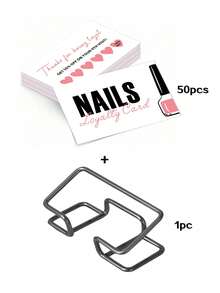 50-Pack Nail Salon Loyalty Cards - Customer Appreciation Punch Cards For Small Business, Nail Care Services Reward Card,School Supplies,Back To School - Multicolor - View 7