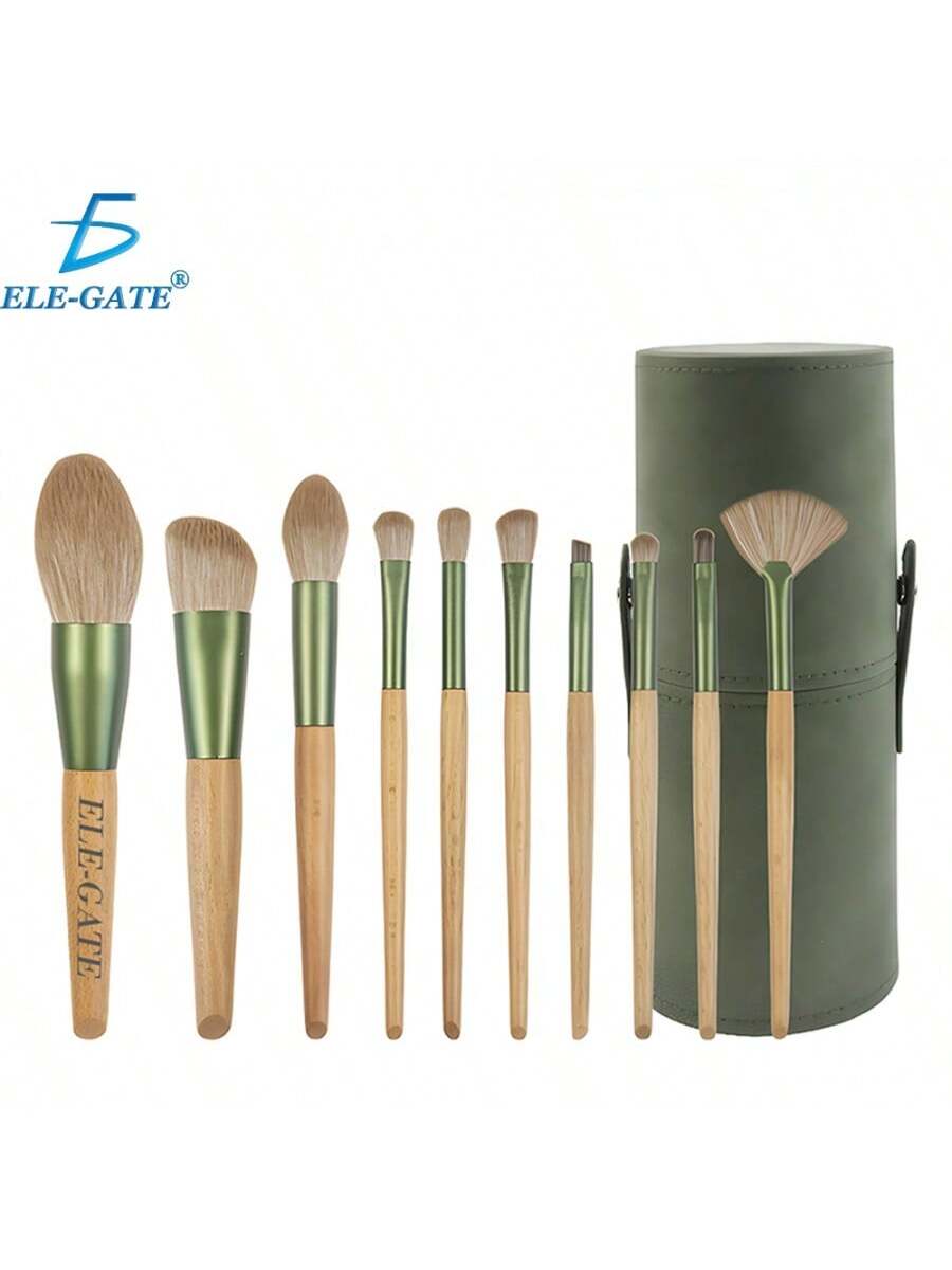 Set profesional de pinceles de maquillaje de 10 piezas