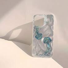 Feather Yarn Mobile Phone Case With Two Beautiful Blue Patterns, Suitable For All Series Of - Multicolor - View 1