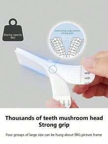 12 Pairs Of Picture Frame Fixing Adhesive Stickers For Damage-Free Installation, Using Double-Piece Hook-And-Loop Fasteners, Easy To Remove And Reinstall; Suitable For Remote Controls, Photo Frames, Sockets, Etc. - Multicolor - View 7