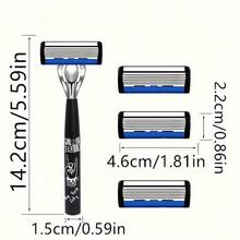 Luxury Men's Razor With Anti-Slip Handle, Sharp And Smooth Stainless Steel Blade, Painless Shaving. A Must-Have Razor For Men