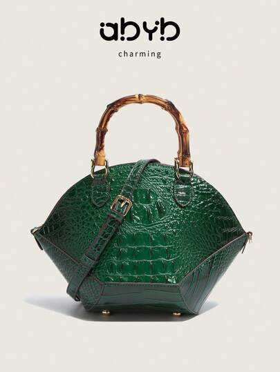 2025 Nuova borsa da donna di lusso con stampa coccodrillo, borsa a tracolla di alta qualità del marchio, colore verde, borsa a spalla versatile di , grande capacità, nuova borsa grande di , articolo abbinato di influencer INS, borsa casual retrò di nicchia, borsa a spalla di alta qualità stile minimalista celebrity, borsa a tracolla estiva, nuova elegante borsa grande da donna 2025, borsa da donna personalizzata di