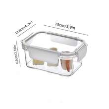 1pc Airtight Food Storage Container, Clear Plastic With Easy Lock Lid, Suitable For Grains, Rice, Pasta, Flour, Sugar, Kitchen Supplies Storage,