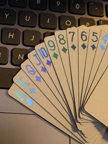 55pcs/Set Laser Reflective Playing Cards - Suitable For Outdoor, Dorm, Home, Christmas Gift, Party Entertainment Essential, Toys & Hobbies, Collectibles, Christmas Gift, Halloween Gift, Party Supplies/Party Decor/Party Favors, Board Games, Teens Sports & Outdoor Games, Teens Juggling Set