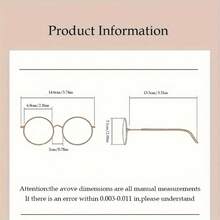 1 Piece Oversized Square Mirror AC Lens Glasses - Retro Metal Frame Double Bridge Design, Unisex Fashion Driving Glasses (Includes Glasses Case And Cleaning Cloth), Party Glasses, Unisex Style, Decorative Glasses, Retro Style, Fashion Design,  Accessories - Black - View 9
