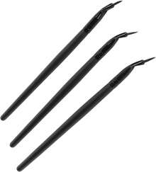 Pincel Delineador de Ojos Fino, Pincel Delineador de Ojos de Punta Fina, 3 Brochas de Precisión para Delineador de Ojos, Juego de Brochas de Maquillaje Profesional, Brochas de Gel - 1 - Ver 7