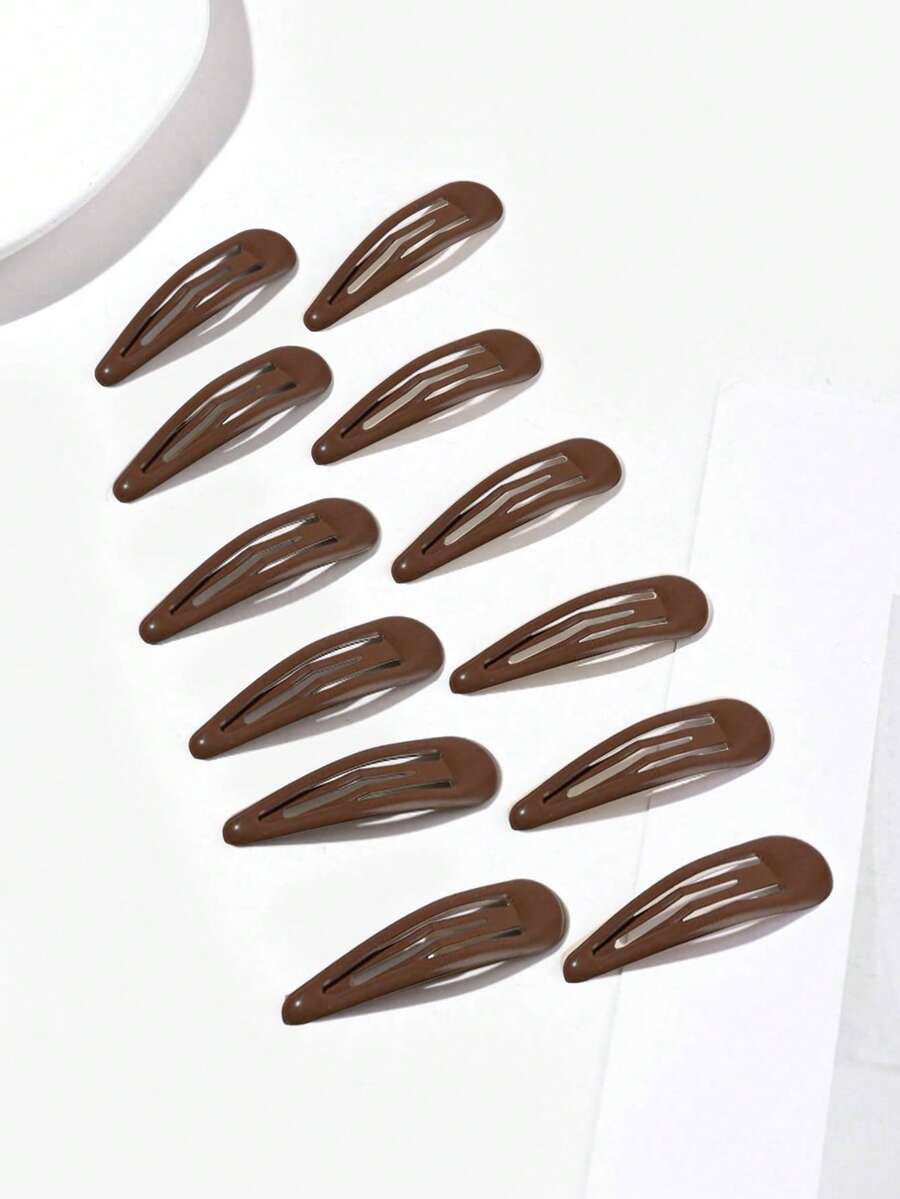12pcs Water Drop Shaped Hair Clips, Suitable For Hairstyling, Daily Use Or Party/Event Styling, Claw Clips, Hair Claws, Hair Slide, Hair Barrettes, Hair Accessories, Head Accessories, Hairpin