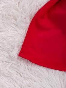 Women's Formal Blouse With Short Puff Sleeves And Bow No. 8 - 玫紅色 - 查看 3