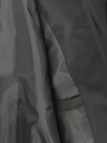 大码户外运动休闲立领棒球夹克，纯色拉链飞行夹克带衬里，适合健身训练和休闲穿着，是送给男朋友、丈夫、父亲的绝佳礼物 - 黑色 - 查看 11