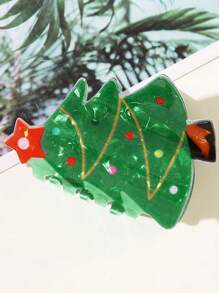 1 件可爱优雅的圣诞发夹，圣诞树铃铛发夹，女士发饰，防滑发夹，多功能发夹，适合圣诞节和派对场合秋季时尚爪夹冬季度假装女士