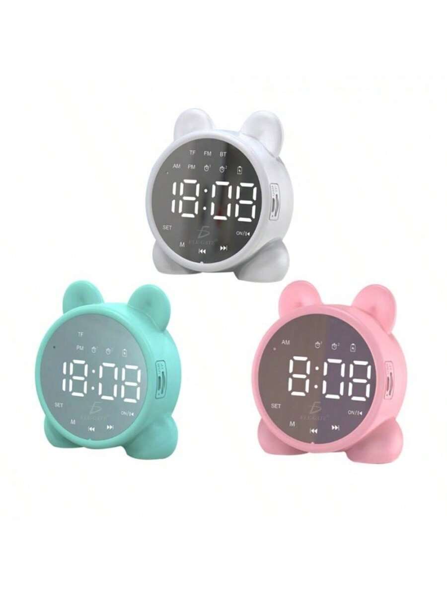 Reloj despertador de madera para niños con luz