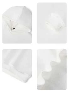 1pc Tween Girl Casual Printed Pullover Hoodie Sweatshirt, Thermal Lined, Long Sleeve, Autumn/Winter