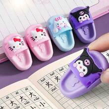Sanrio 可爱创意拖鞋形橡皮擦，三丽鸥卡通迷你橡皮擦，适合小学生，文具奖励