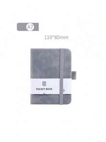 1pc A7 Lace-Up Notebook, A5 Skin-Feel Leather Student Diary Notebook, A6 Student Memo Daily Planner