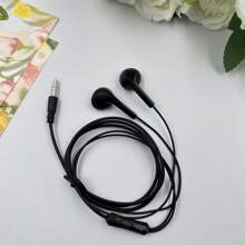 黑/白/红/蓝 新款皮线 3.5MM半入耳式有线耳机 内置麦克风 高清通话手机耳机 兼容苹果I Phone、三星、Oppo、Vivo、小米安卓手机、平板电脑、游戏机等3.5MM接口设备 - 彩色 - 查看 11