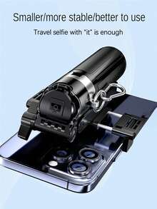全新升级便携式自拍杆，带无线可拆卸遥控器，可伸缩多功能三脚架，适用于 4-7 英寸手机/安卓迷你口袋尺寸三脚架，适用于旅行、运动、摄影、直播、视频录制，适用于暑假、旅行、户外活动、直播、稳定录制视频博客设备，承重能力强
