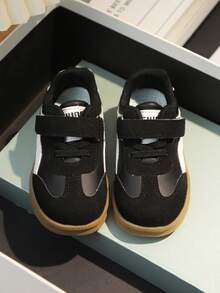 1 par de zapatillas deportivas casuales clásicas de suela de goma con diseño de gancho y bucle antideslizante y suave, de estilo unisex, adecuadas para el otoño