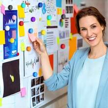 20/50/80pcs Round Refrigerator Magnets, Blue & Red Strong Whiteboard Magnets, Suitable For Office, Cork Board, Bulletin Board, Planning Board, School, Postcards, With Iron Box, Diameter: 20mm, Thickness: 8mm - Mushroom - View 10