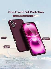 1 件勃艮第红色超薄时尚直边手机壳，专为保护相机而设计，内衬柔软超细纤维，具有减震功能，适用于 OnePlus、Realme、Honor、Vivo、Apple 6 至 17 等各种型号