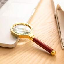 1pc High Definition Handheld Magnifier, High Magnification, Focusing Lens, Reading & Decorative Magnifier - Multicolor - View 6