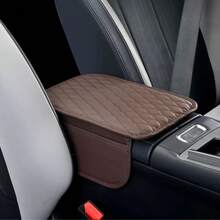 1pc Car Center Console Cover Leather Armrest Cover Cushion With 2 Storage Bags Universal Car Armrest Seat Box Pad Car Interior Accessories Protector For Most Vehicle,Car Accessories - Multicolor - View 7