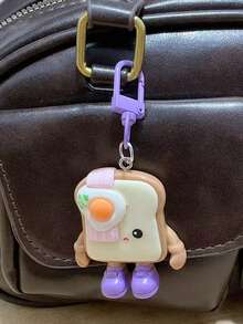 Cute Cartoon Realistic Toast Bread Slice Bag Charm Bag Accessory Winter Fall Y2K