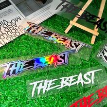 1PC Beast Text Waterproof, UV-Resistant, High-Temperature-Resistant Car Decals Suitable For Covering Scratches On Car And Motorcycle Bodies, Bumpers, Fuel Tanks, And Triangular Windows, As Well As For Personalized Decorative Decals.