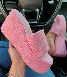 Women Platforms & Wedge Sandals - Baby Pink - View 1