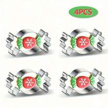 4pcs Stainless Steel Cookie Cutter Set - Cookie Molds For Easter, Valentine's Day - Candy Shapes, For Holiday Baking, Pastry Decoration And Celebration - Multipurpose Kitchen Tool For Christmas, Halloween Christmas Christmas Decorations Christmas Pajamas Christmas Gifts Christmas Decor