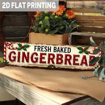 1pc Rustic Baked Gingerbread Metal Sign, Suitable For Christmas Holiday Themed Wall Decor, Vintage Style Wall Decoration For Kitchen, Farmhouse, Bakery, Christmas Ornament, Size As Shown In Image