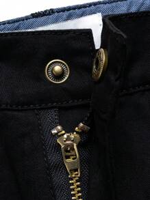 带字母刺绣的男童编织休闲裤，返校服装